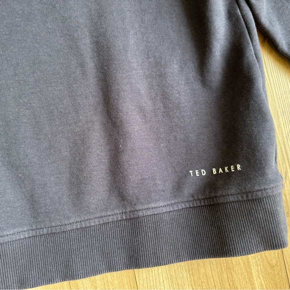 Ted Baker London Men's Quarter Zip
Knit Sweater Pullover Navy Blue Size 6 (XXL) - Picture 12 of 13